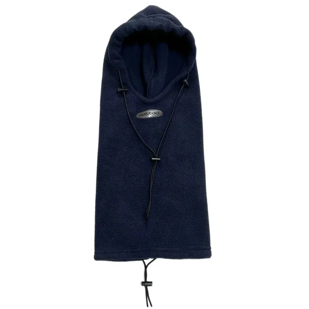 Vintage Headsokz Navy Fleece Balaclava Hood Ski Snowboard Neck Warmer Y2K